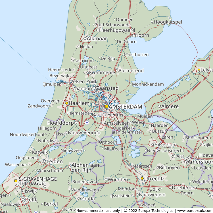 Map of Amsterdam, Netherlands | Global 1000 Atlas