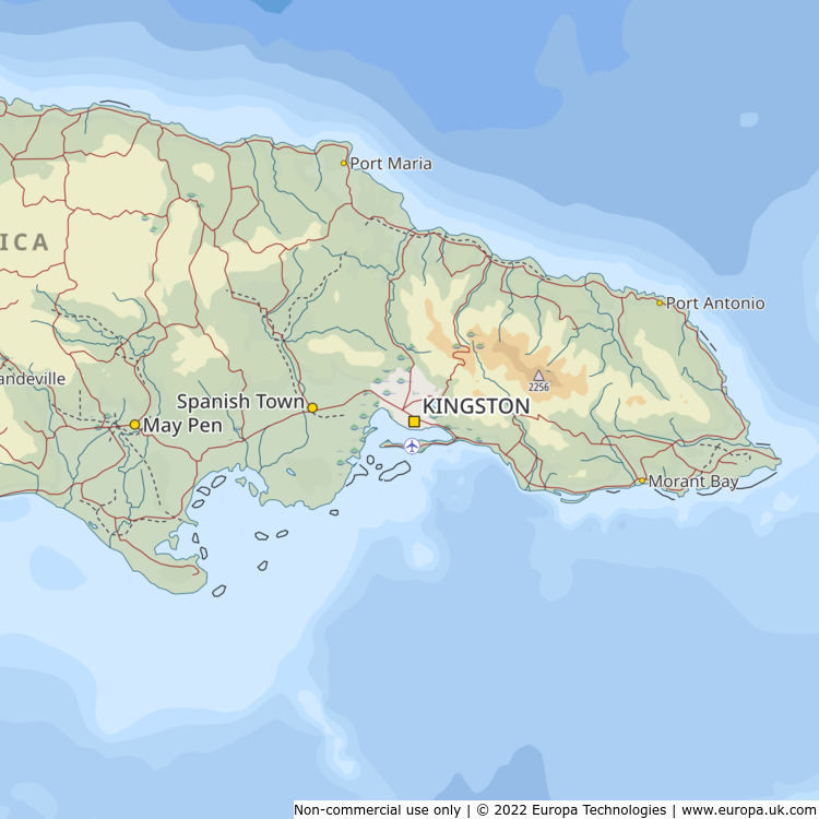 Map Of Kingston Jamaica 