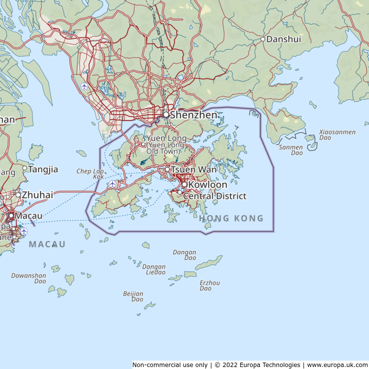 Map of Kowloon, Hong Kong | Global 1000 Atlas