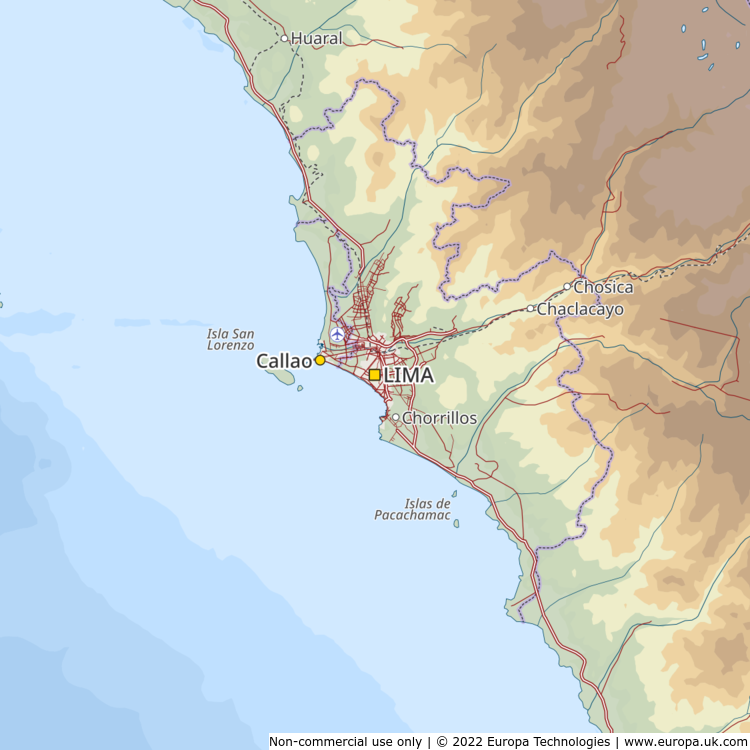 Map Of Lima Peru 