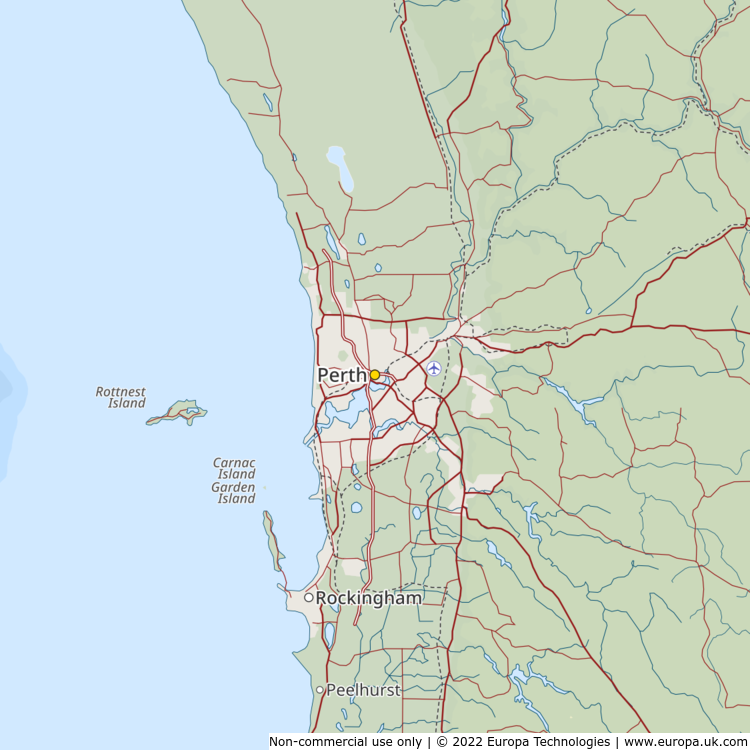 Map of Perth, Australia | Global 1000 Atlas