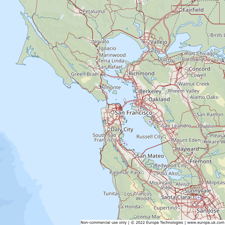 Map of San Francisco, United States | Global 1000 Atlas